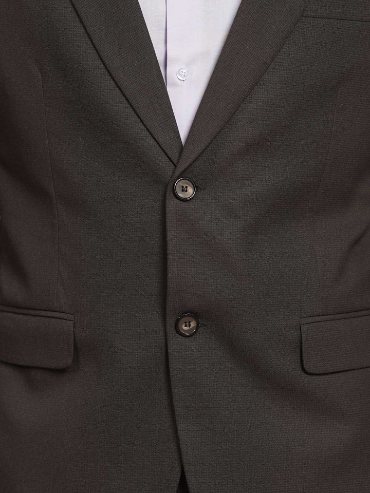 Brown Self Two Piece Suit (SF-106)