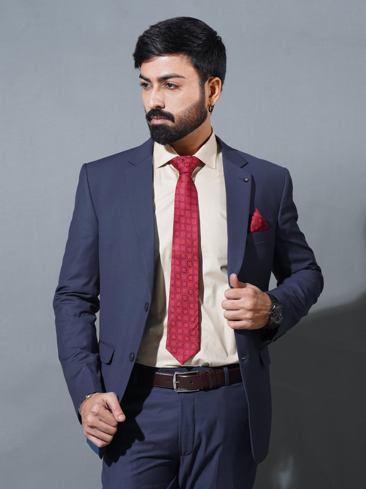 Blue Plain Two Piece Suit (SF-107)