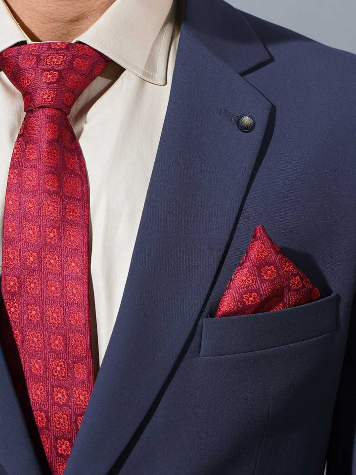 Blue Plain Two Piece Suit (SF-107)