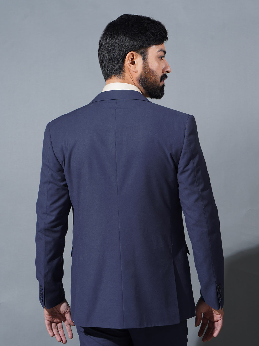 Blue Plain Two Piece Suit (SF-107)