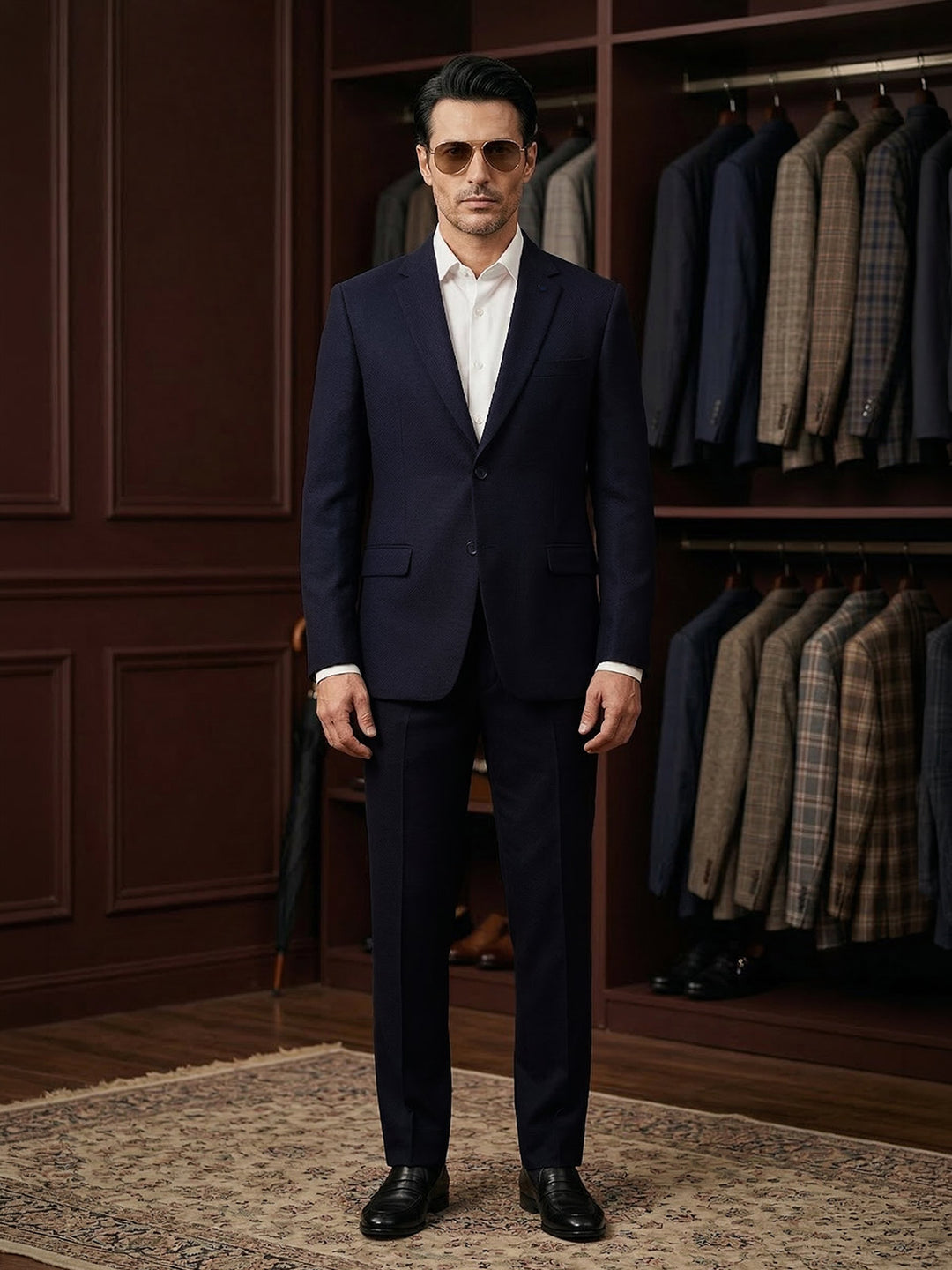 Dark Blue Two Piece Suit (SF-140)