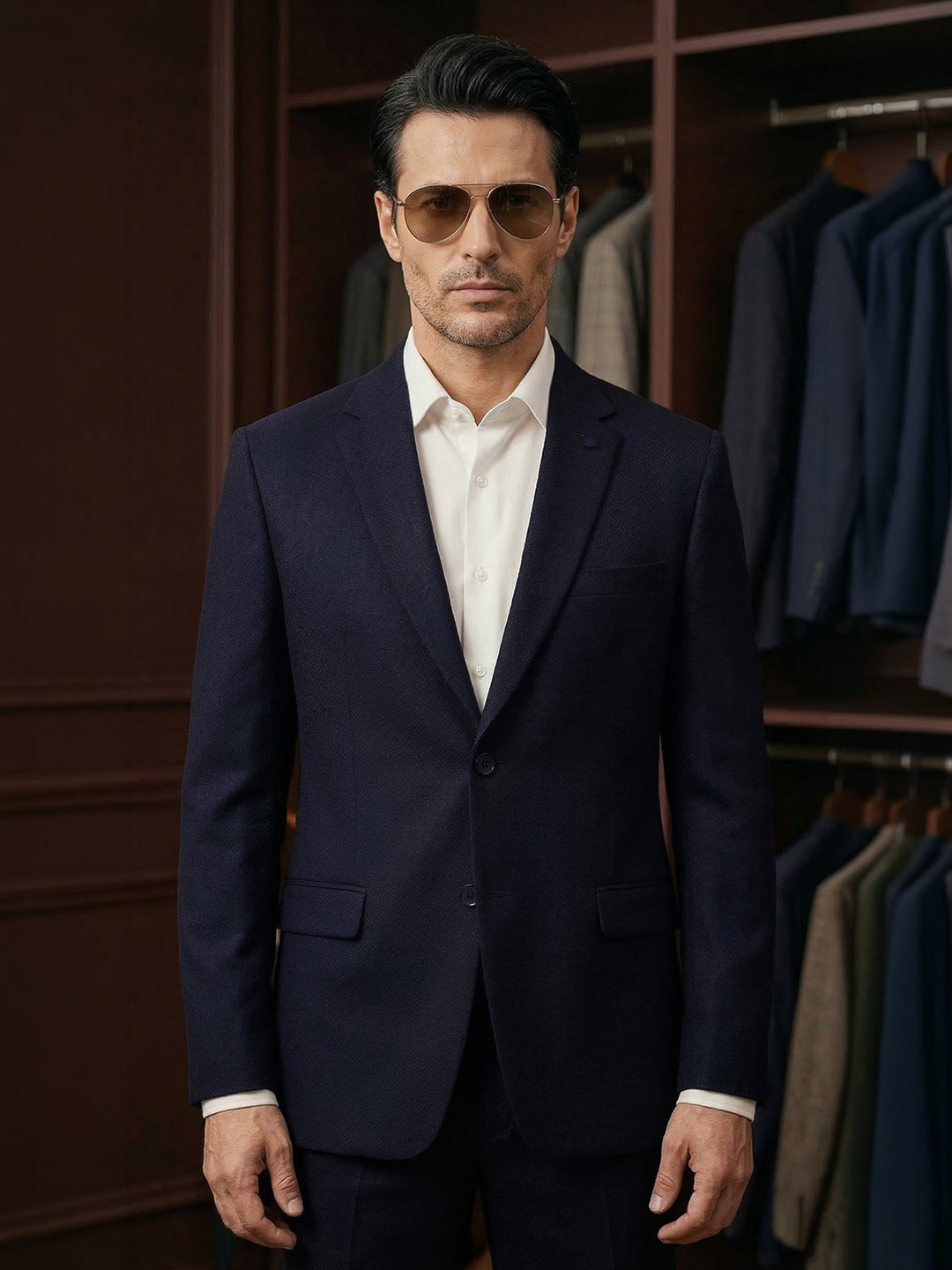 Dark Blue Two Piece Suit (SF-140)