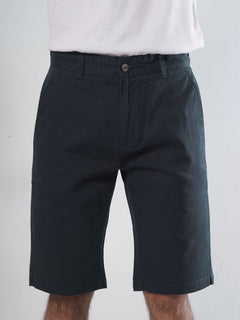 Navy Blue Plain Men's Summer Cotton Shorts (Shorts-17)