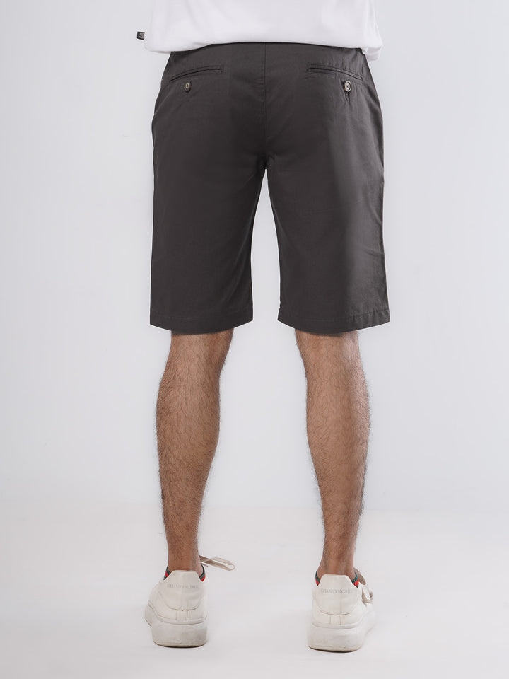 Dark Brown Plain Men's Summer Cotton Shorts (Shorts-22)