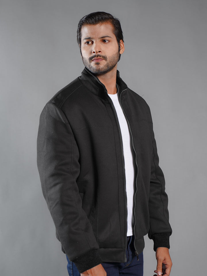 Black Imported Full Sleeves Suede Jacket (SJ-005)