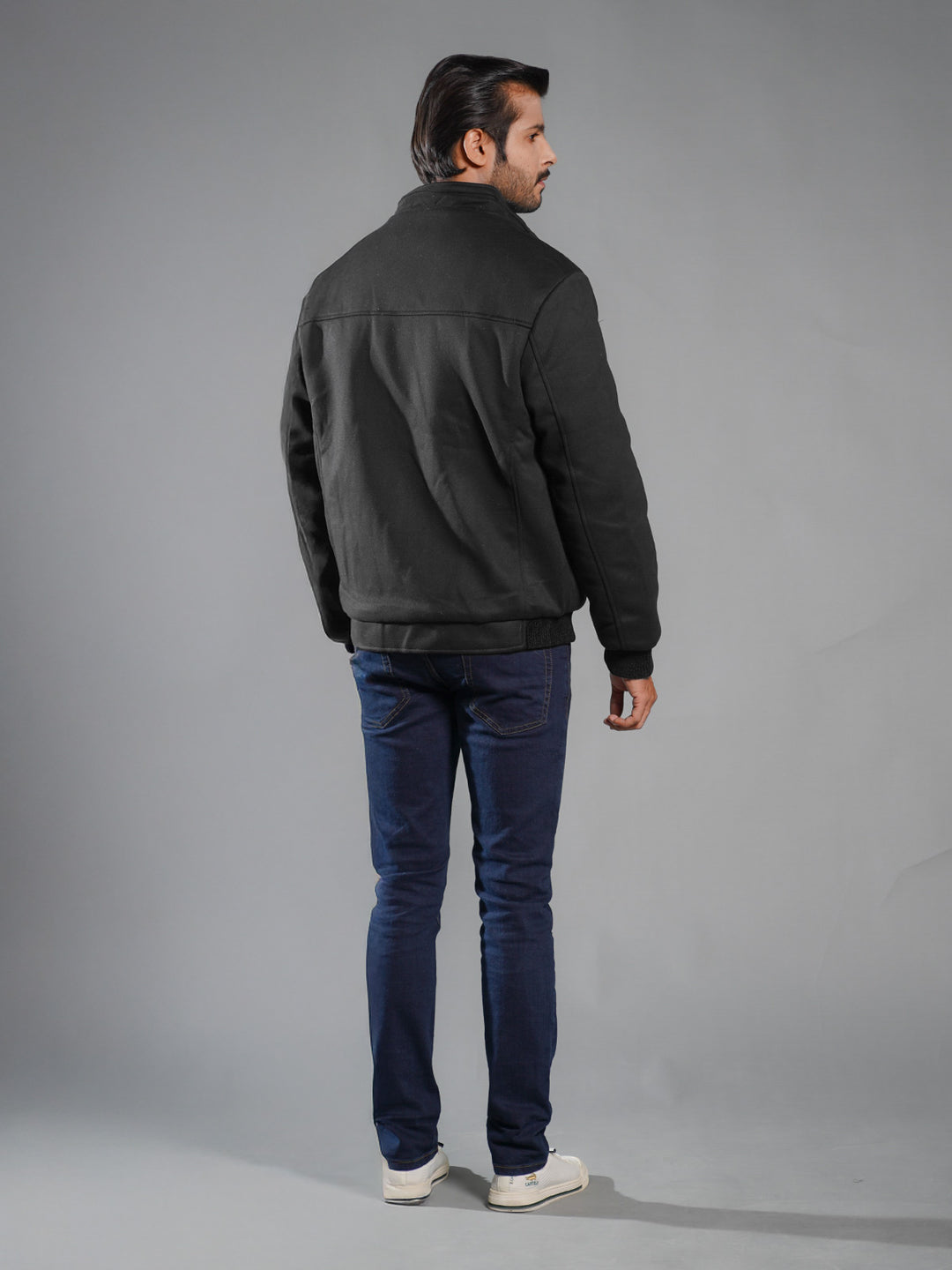 Black Imported Full Sleeves Suede Jacket (SJ-005)