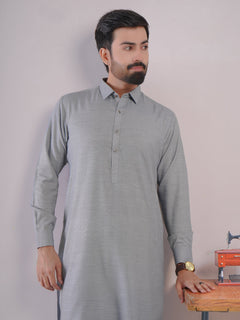 Light Grey Self Exclusive Range Designer Shalwar Kameez (SK-433)