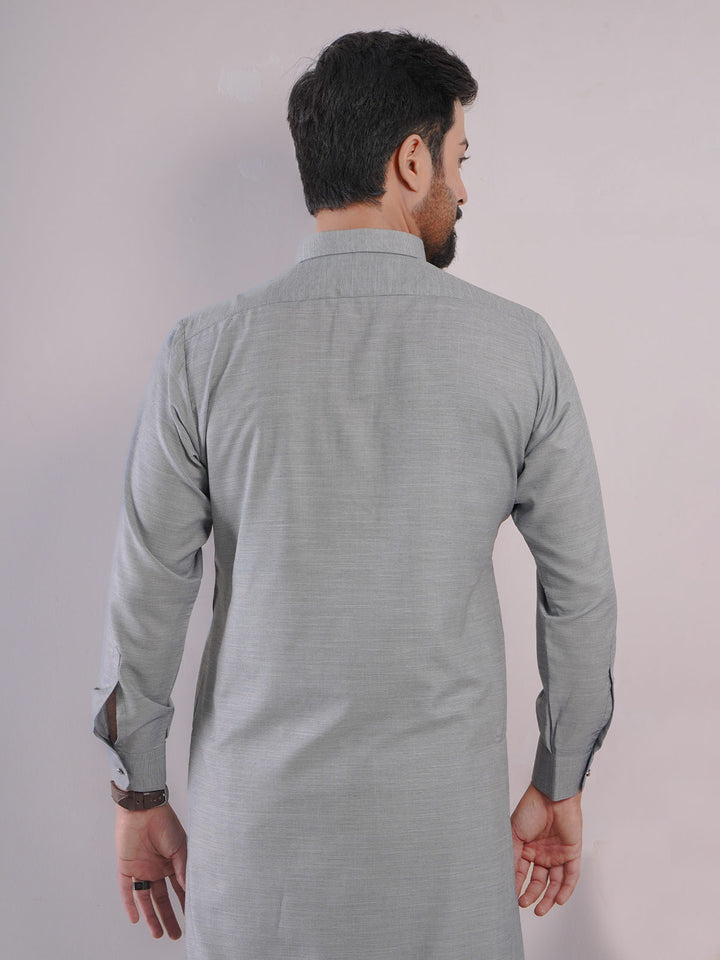 Light Grey Self Exclusive Range Designer Shalwar Kameez (SK-433)