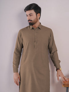 Brown Self Exclusive Range Designer Shalwar Kameez (SK-436)