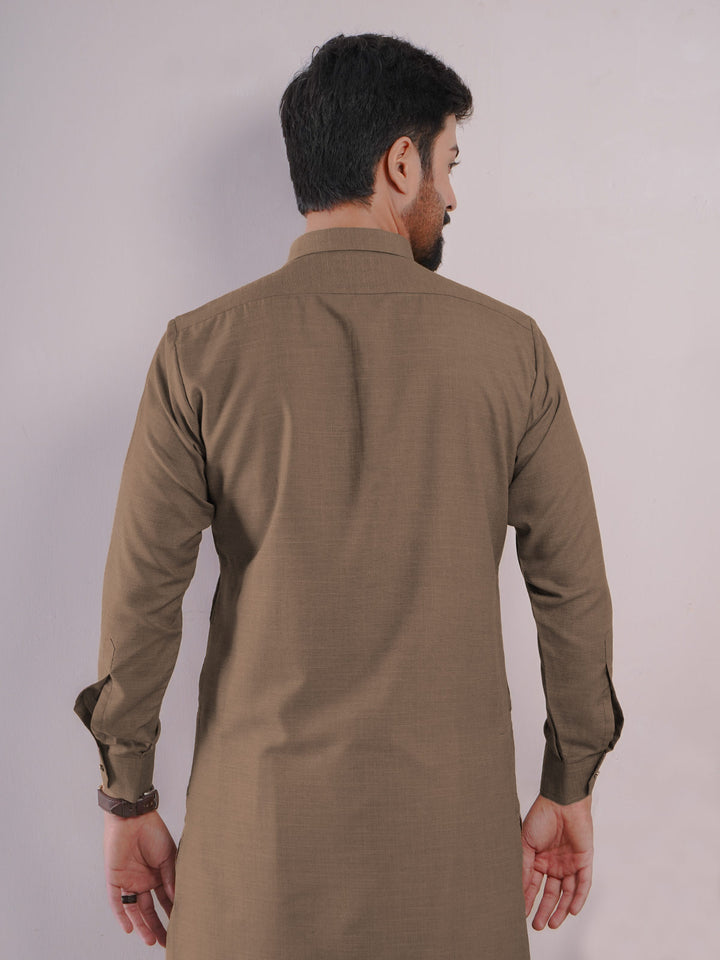 Brown Self Exclusive Range Designer Shalwar Kameez (SK-436)