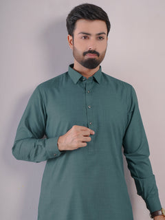 Turquoise Self Exclusive Range Designer Shalwar Kameez (SK-437)