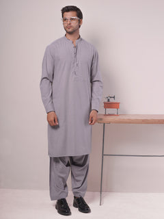 Light Purple Self Exclusive Range Ban Collar Designer Shalwar Kameez (SK-448)