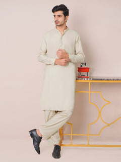 Beige Self Exclusive Range Designer Shalwar Kameez (SK-452)