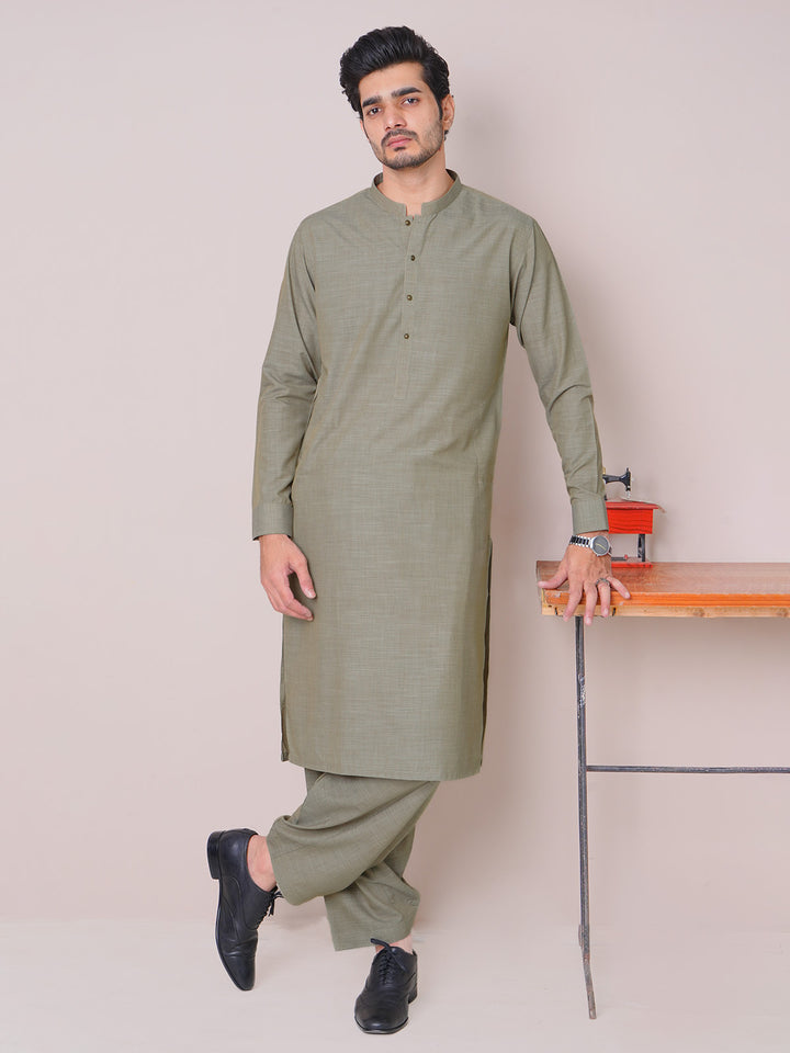 Pickle Self Exclusive Range Ban Collar Designer Shalwar Kameez (SK-459)