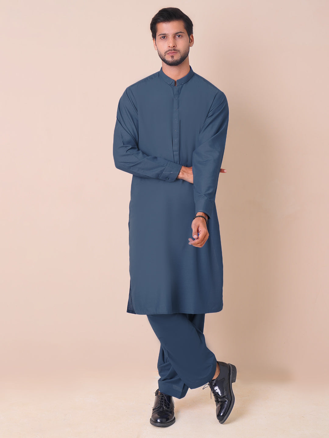 Blue Self Exclusive Range Designer Shalwar Kameez (SK-474)