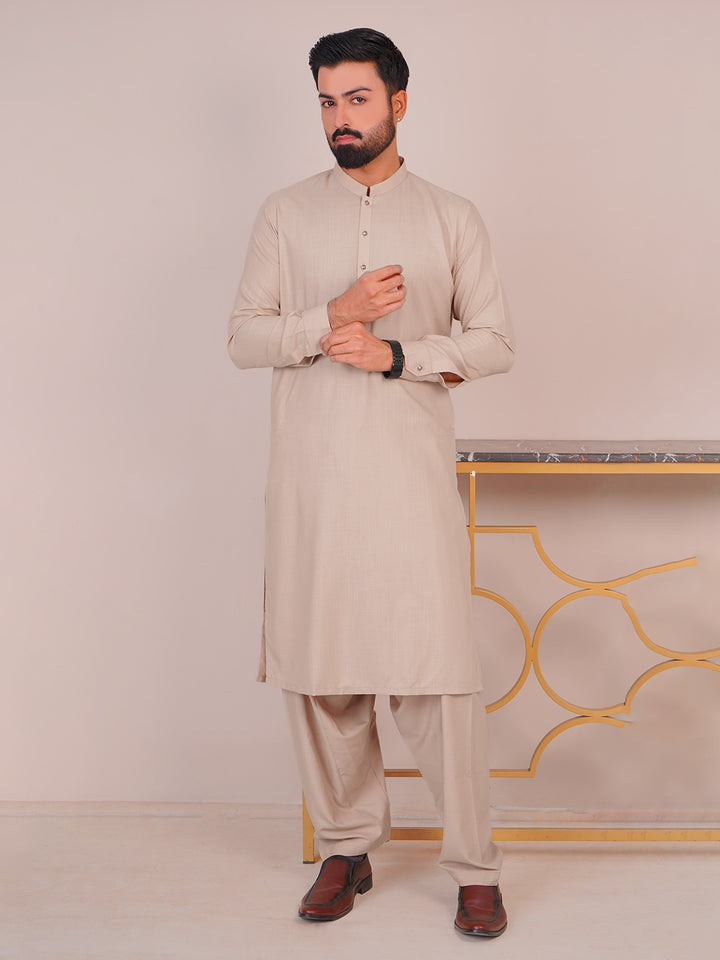 Light Brown Self Exclusive Range Designer Shalwar Kameez (SK-479)