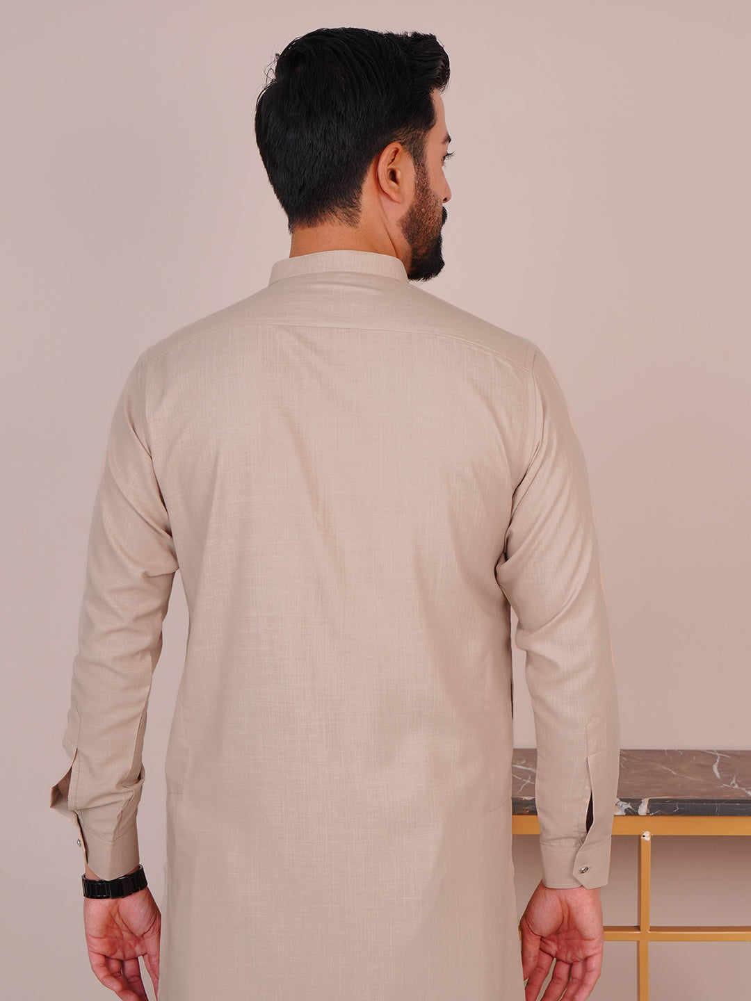 Light Brown Self Exclusive Range Designer Shalwar Kameez (SK-479)