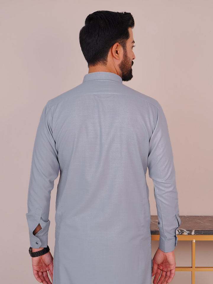 Light Blue Self Exclusive Range Designer Shalwar Kameez (SK-481)