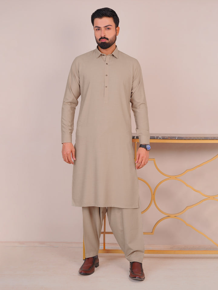 Brown Self Exclusive Range Designer Shalwar Kameez (SK-483)