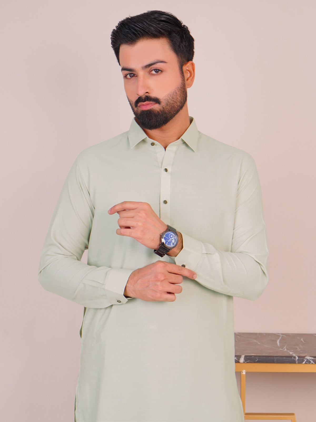Pistachio Self Exclusive Range Designer Shalwar Kameez (SK-486)