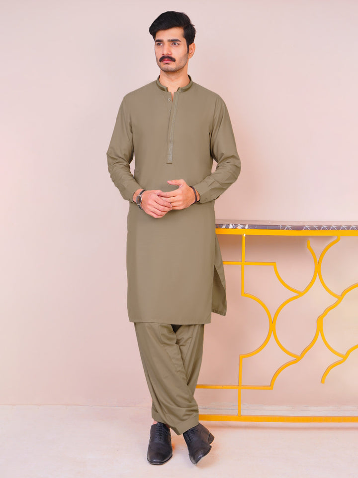 Brown Self Exclusive Range Designer Shalwar Kameez  (SK-487)