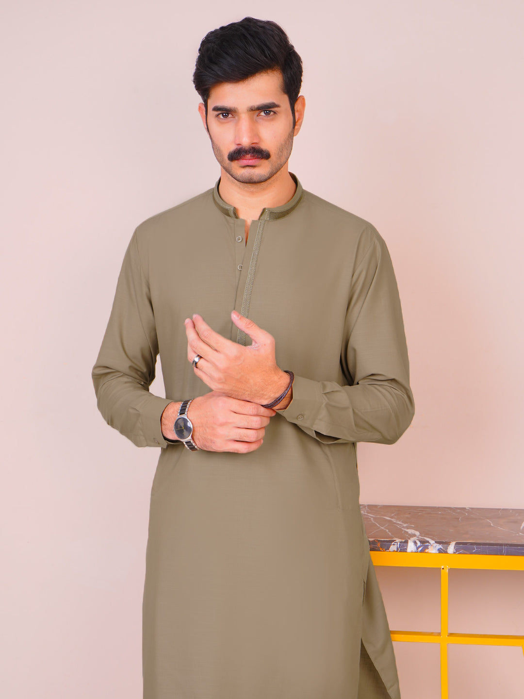 Brown Self Exclusive Range Designer Shalwar Kameez  (SK-487)