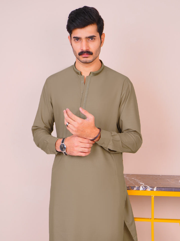 Brown Self Exclusive Range Designer Shalwar Kameez  (SK-487)