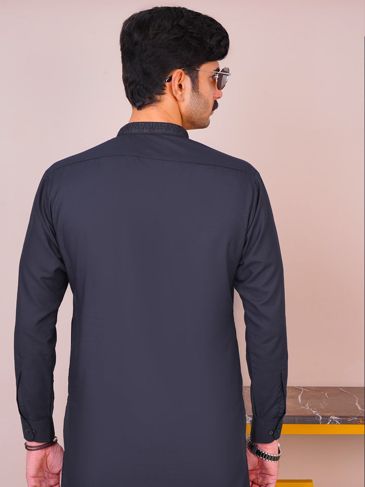 Navy Blue Self Exclusive Range Designer Kurta Pajama  (SK-488)