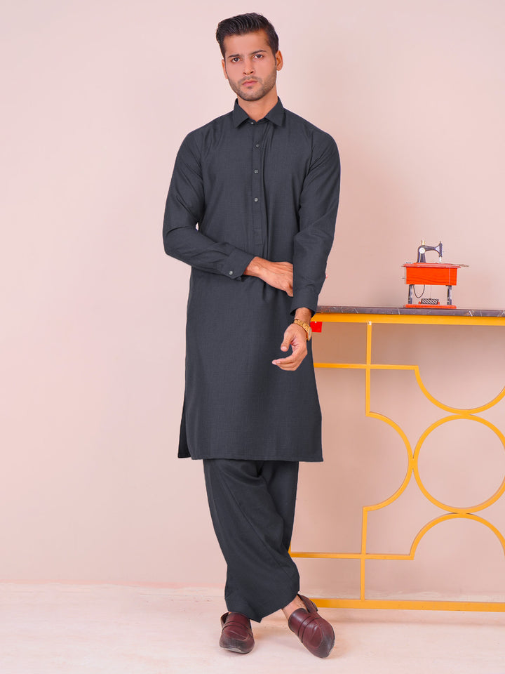 Blue Self Exclusive Range Designer Shalwar Kameez  (SK-494)