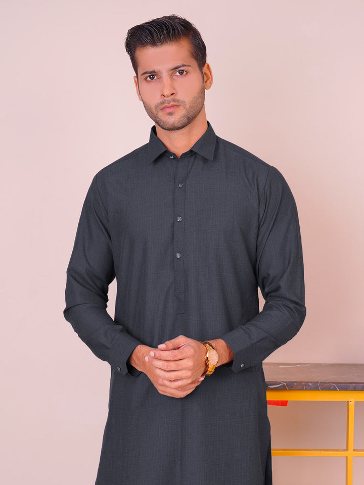 Blue Self Exclusive Range Designer Shalwar Kameez  (SK-494)