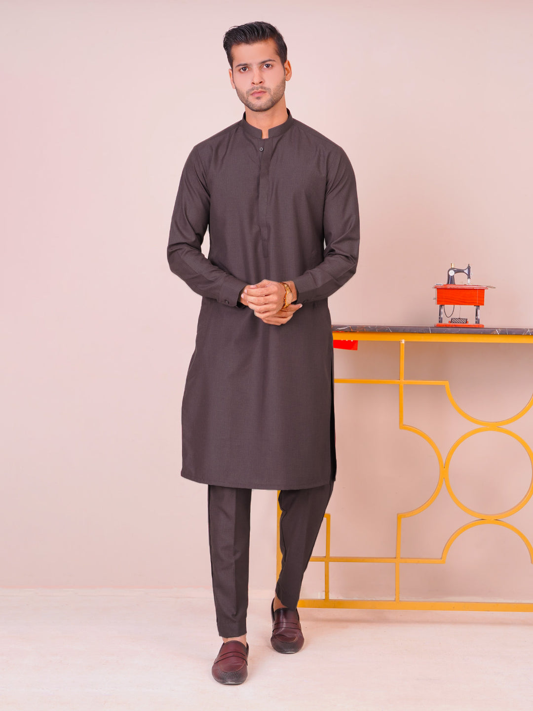 Maroon Self Exclusive Range Designer Kurta Pajama  (SK-499)