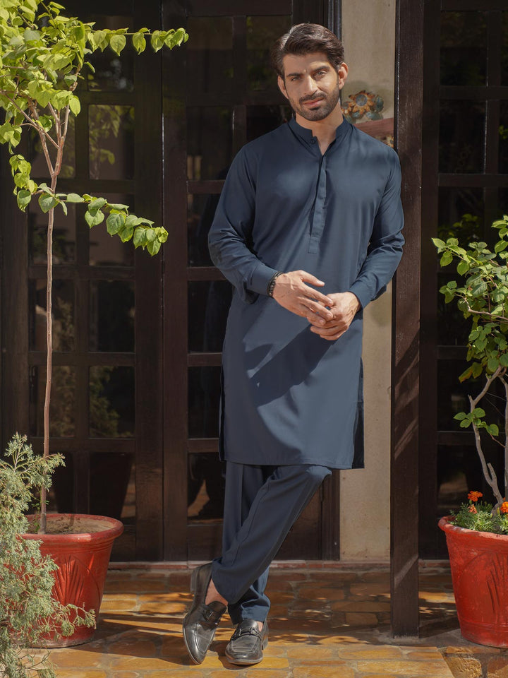 Dark Teal Plain Exclusive Range Designer Kurta Pajama  (SK-515)