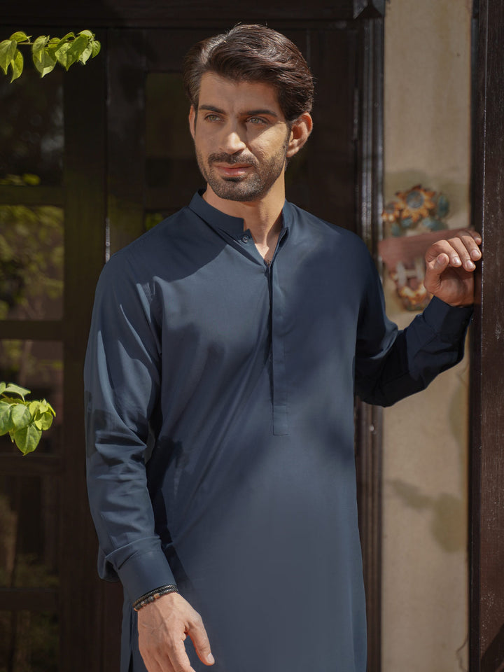 Dark Teal Plain Exclusive Range Designer Kurta Pajama  (SK-515)