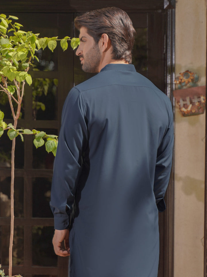 Dark Teal Plain Exclusive Range Designer Kurta Pajama  (SK-515)