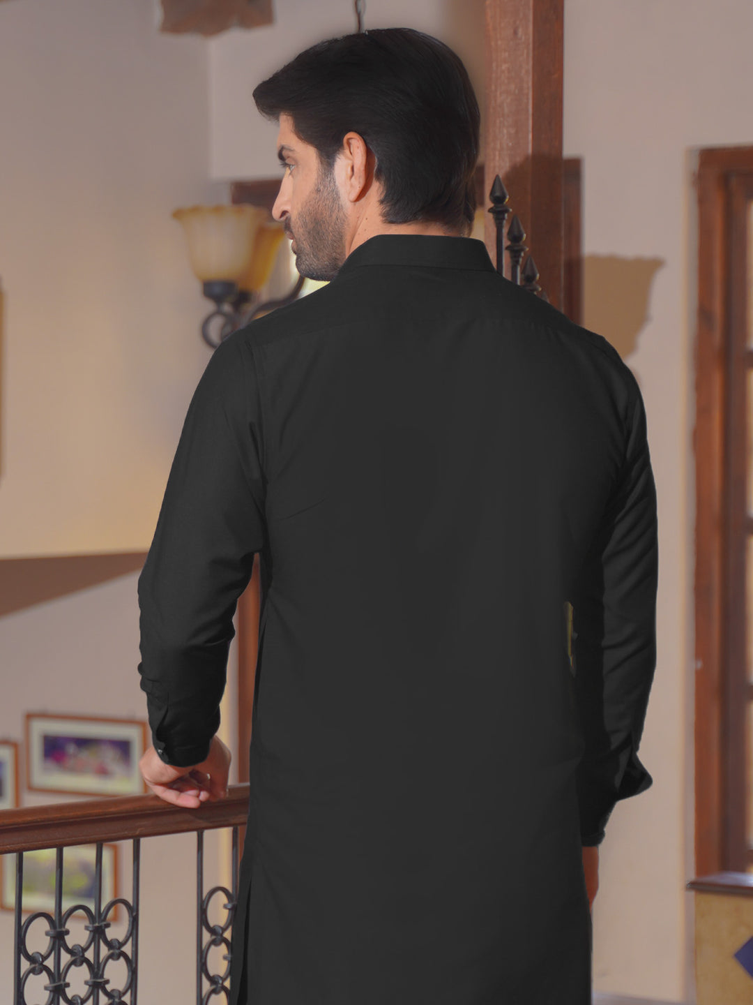 Black Self Exclusive Range Designer Shalwar Kameez  (SK-524)