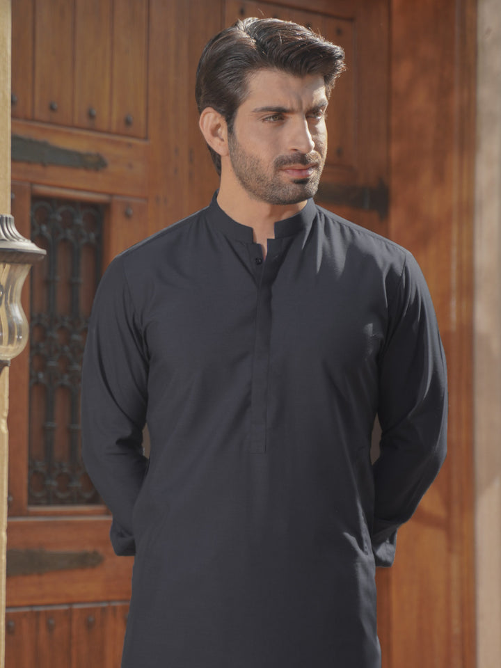 Navy Blue Plain Exclusive Range Designer Kurta Pajama (SK-535)