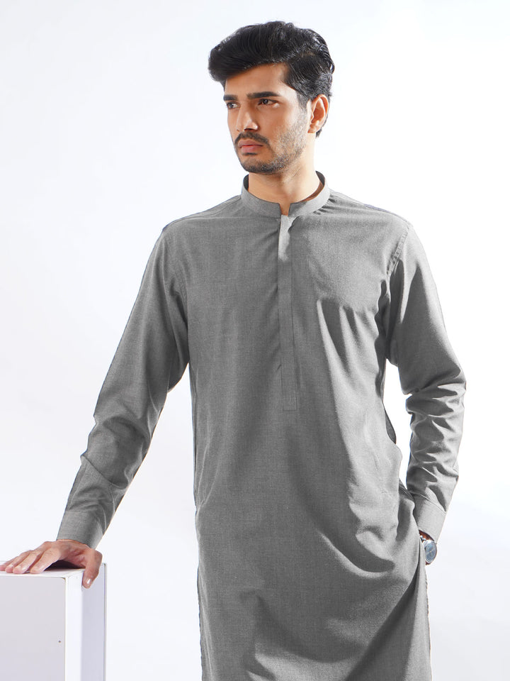 Grey Self Exclusive Range Designer Kurta Pajama (SK-539)