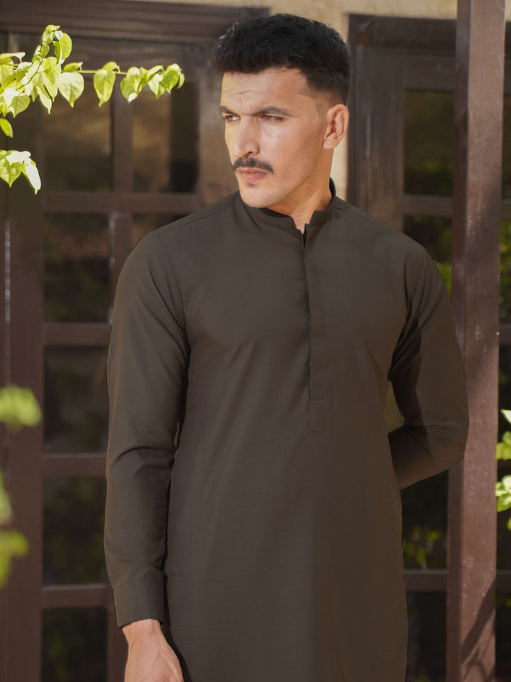 Brown Self Exclusive Range Designer Kurta Pajama (SK-542)