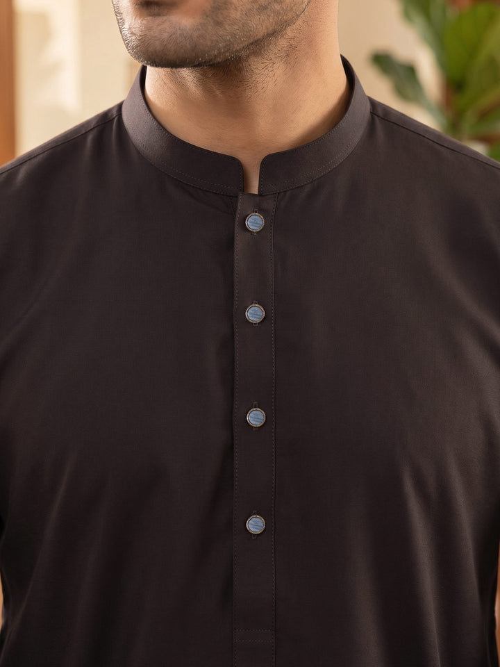 Dark Brown Designer Kurta Shalwar (SK-680)