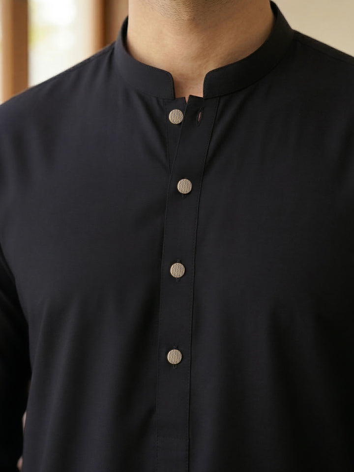 Black Designer Kurta Shalwar (SK-666)