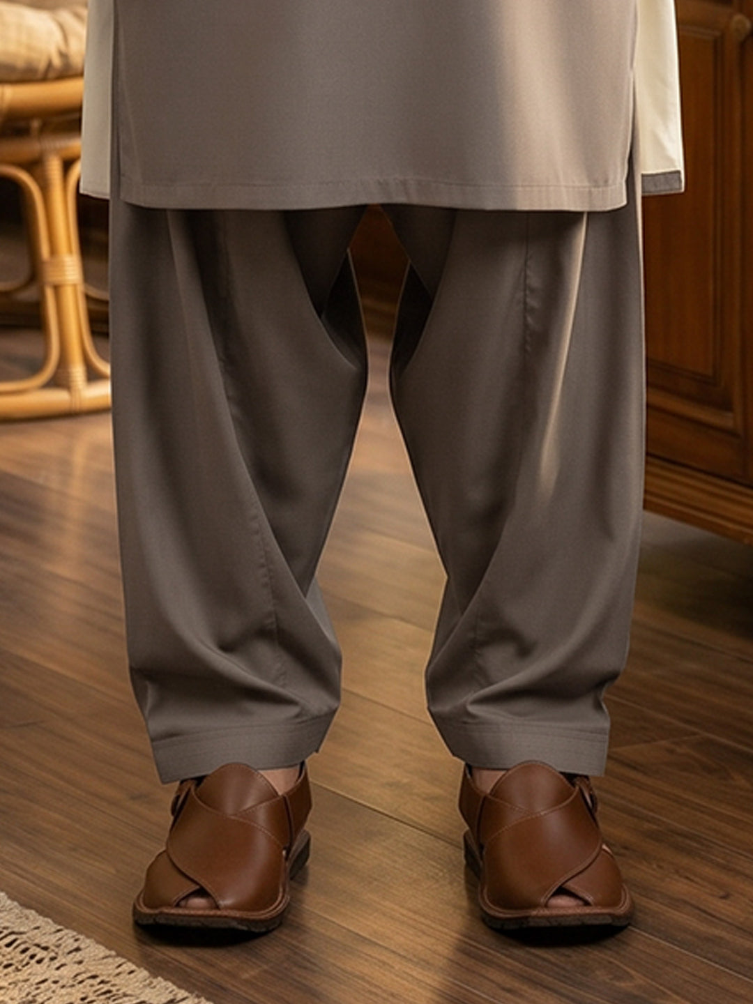 Light Brown Designer Shalwar Kameez (SK-674)