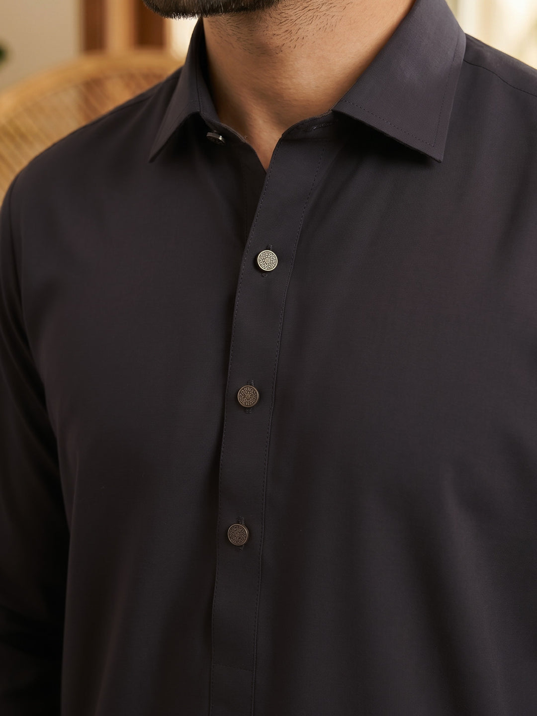 Dark Brown Designer Shalwar Kameez (SK-676)