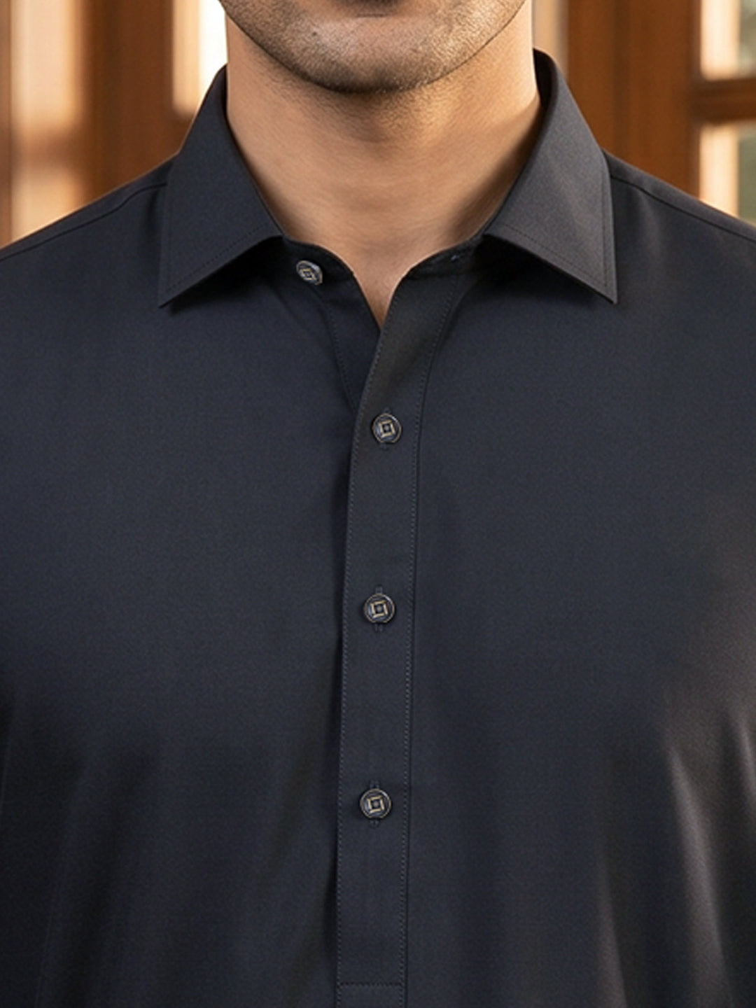 Charcoal Designer Shalwar Kameez (SK-677)