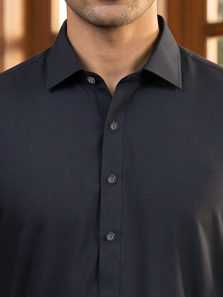 Charcoal Designer Shalwar Kameez (SK-677)