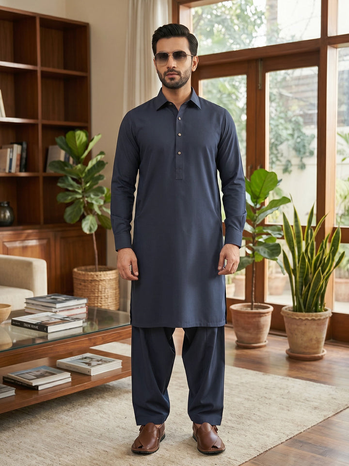 Grey Designer Shalwar Kameez (SK-678)