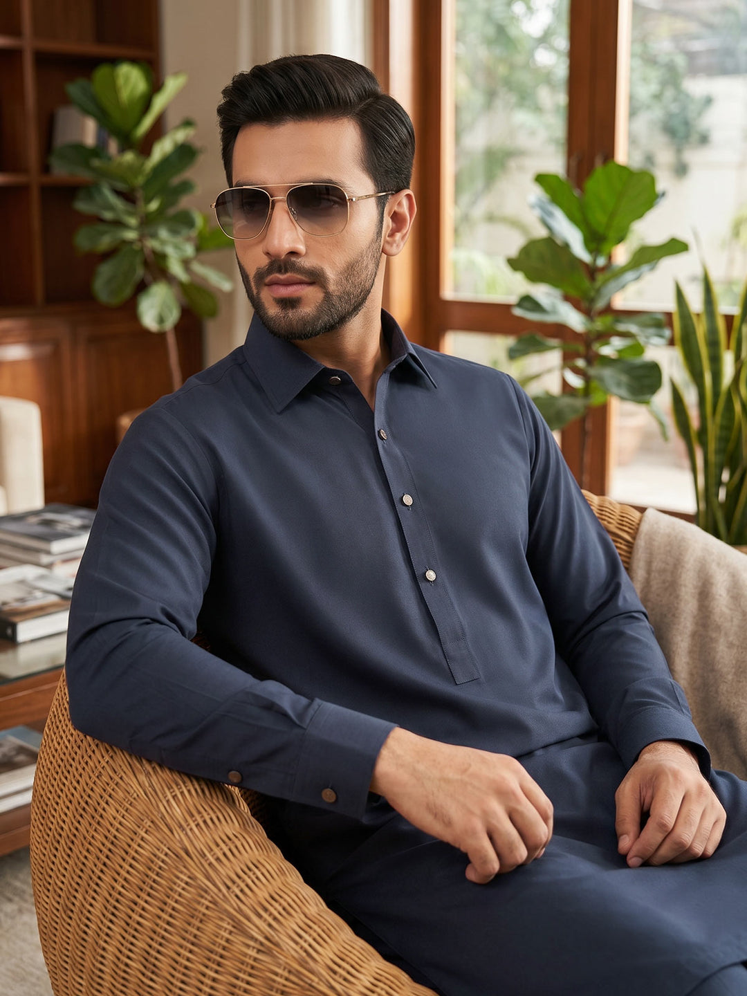 Grey Designer Shalwar Kameez (SK-678)