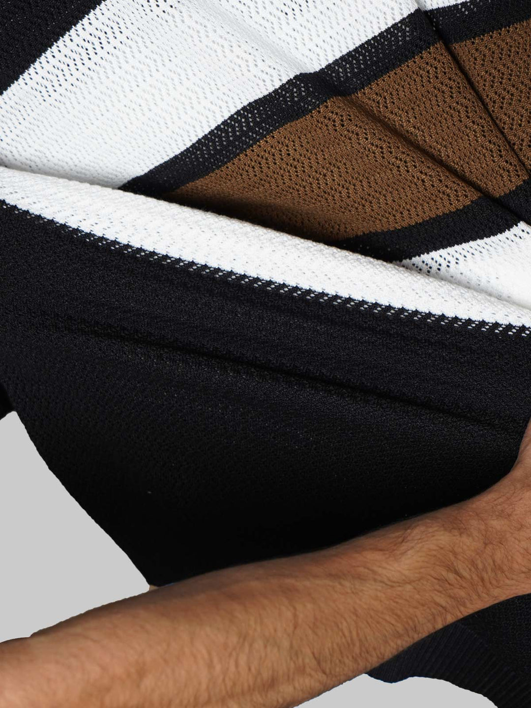 Black & White Premium Knitted Crew Neck T-Shirt (SKCN-064)