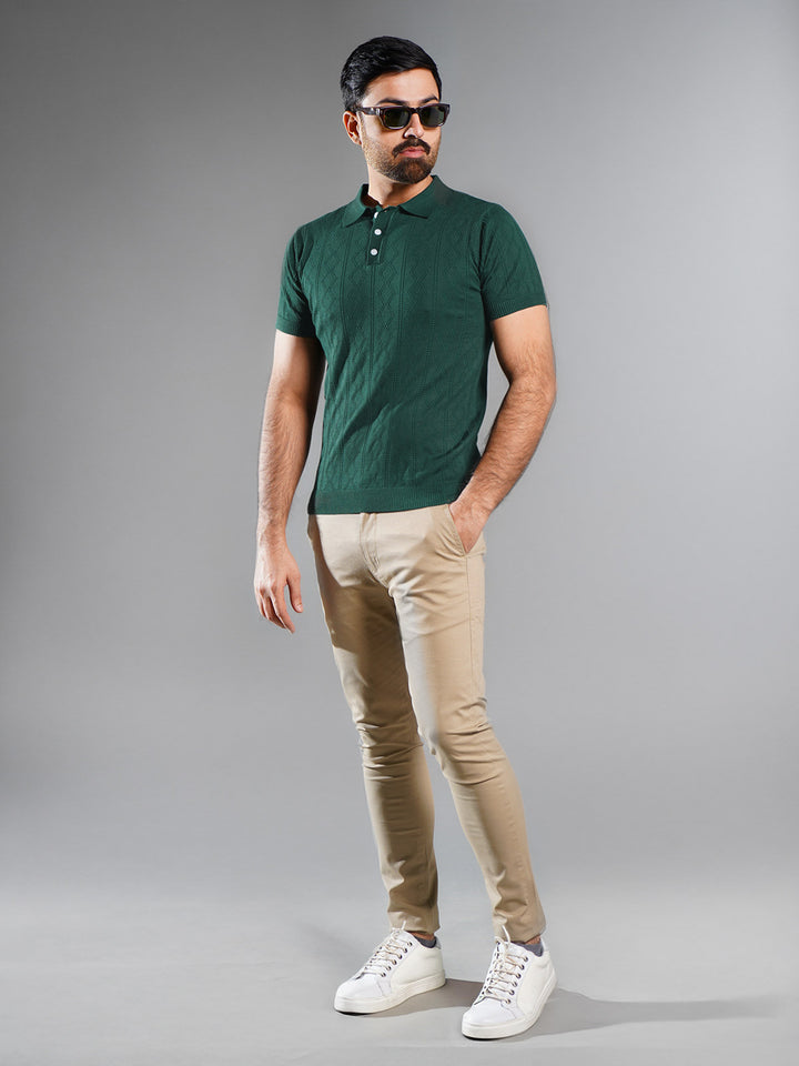 Dark Green Sweater Knitted Polo (SKP-002)