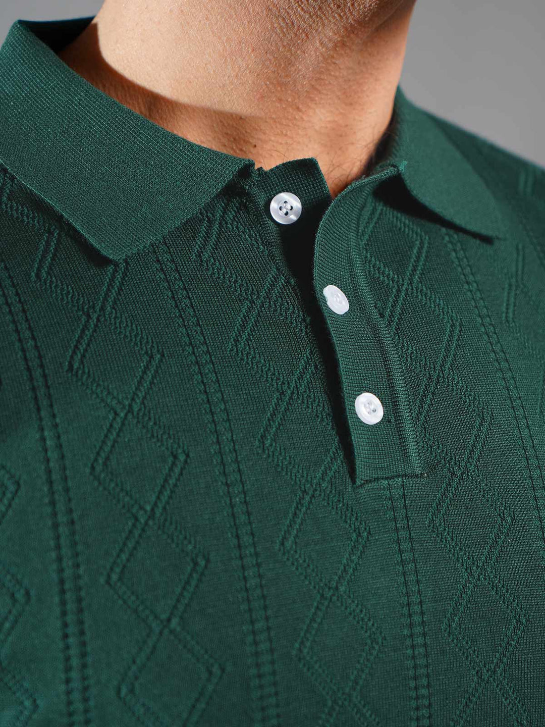 Dark Green Sweater Knitted Polo (SKP-002)