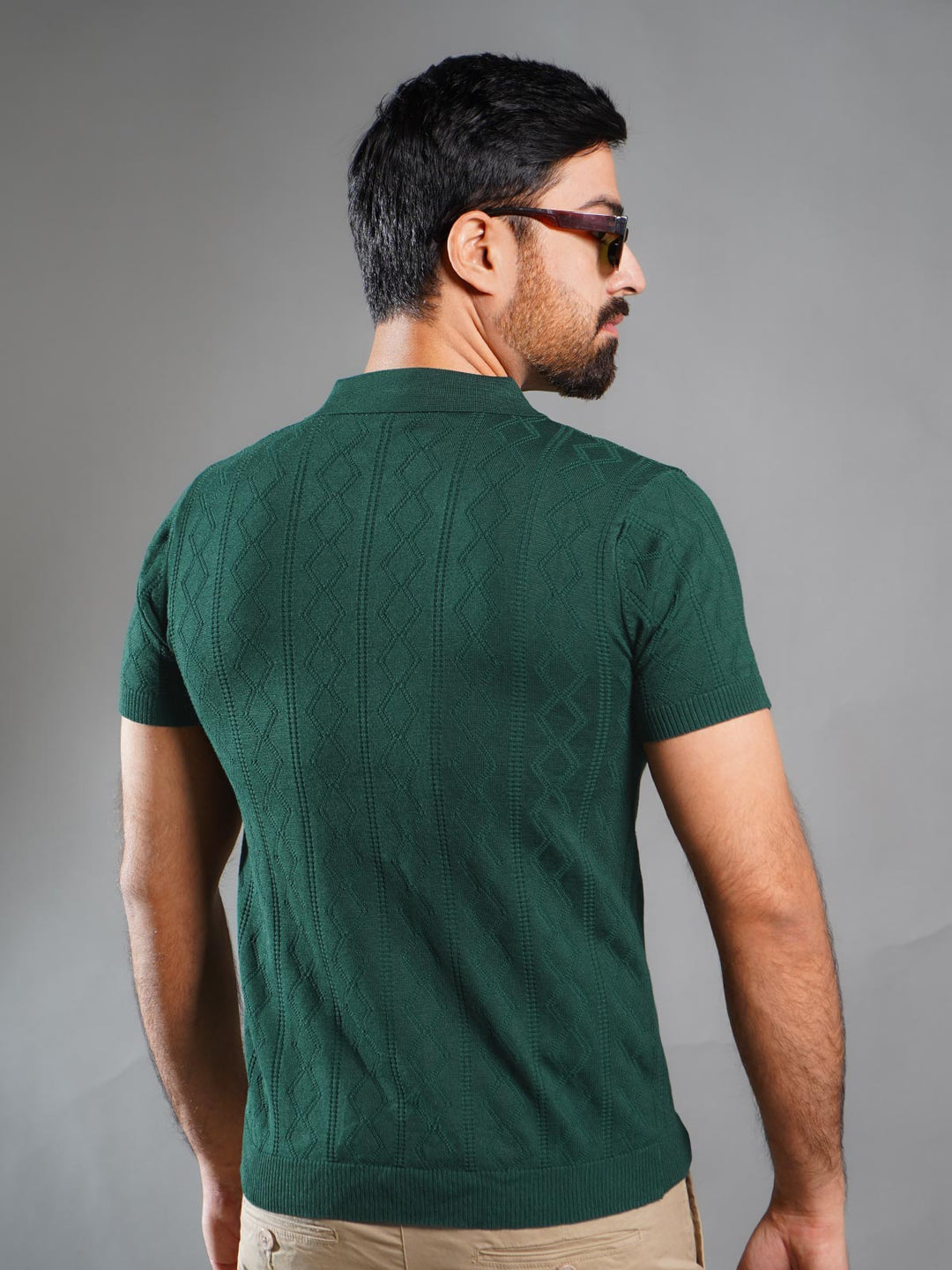 Dark Green Sweater Knitted Polo (SKP-002)